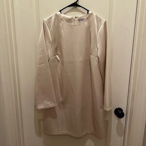 H&M Ivory Silk / Satin Shift Dress